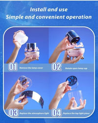 Bunny Carousel Star Projector Lamp with 6 Set Films