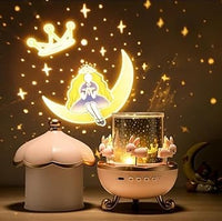 Bunny Carousel Star Projector Lamp with 6 Set Films
