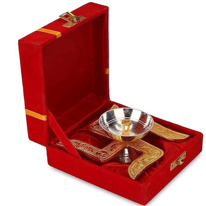 Brass Swastik Diya