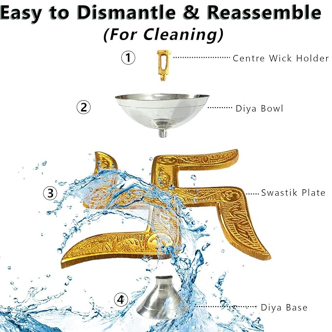 Brass Swastik Diya