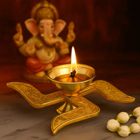Brass Swastik Diya